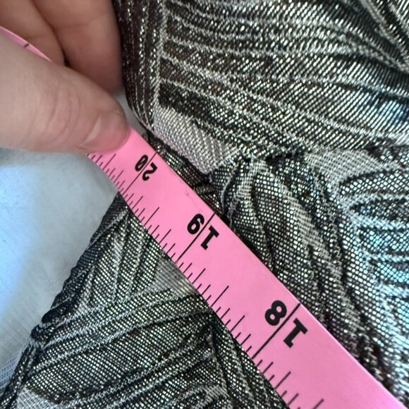 The Met OPERA Store Silver Coat Gunmetal Lame Black tie, wedding S - Picture 10 of 11